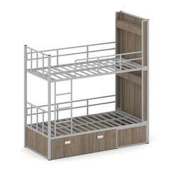 Overnight Кровать 2-х ярусная ON.K2-001 Вяз Благородный/Металл Серый 2080*950*2260