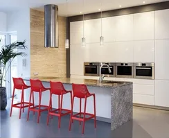 Полубарный стул Air Bar 65 см, красный