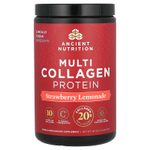 Ancient Nutrition, Multi Collagen Protein, Strawberry Lemonade, 1.18 lbs (535.5  g)