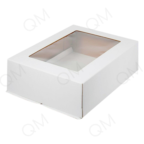 Коробка для торта с окошком 400*300*120 мм белая, 50 шт