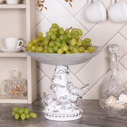 Фруктовница-конфетница Мелодия Любви Серебро