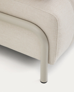 Диван La Forma (ex Julia Grup) Compo 2-местный из шенилла цвета экрю с бежевым каркасом, 200 см