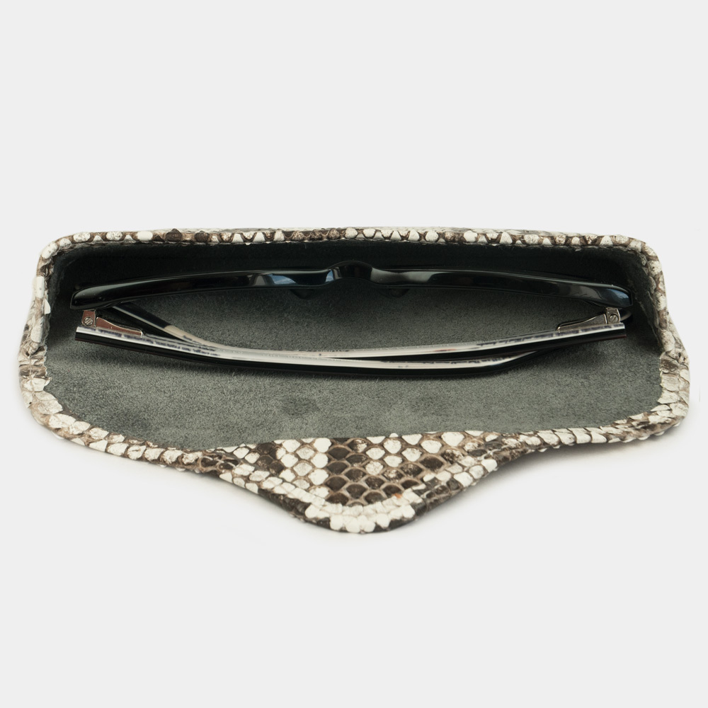 Футляр для очков Vision из кожи питона, цвета натур