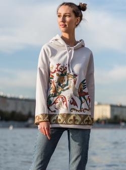 Худи "Скифы", по мотивам войлочного ковра I в. до н.э Пазырыкской культуры восточных скифов