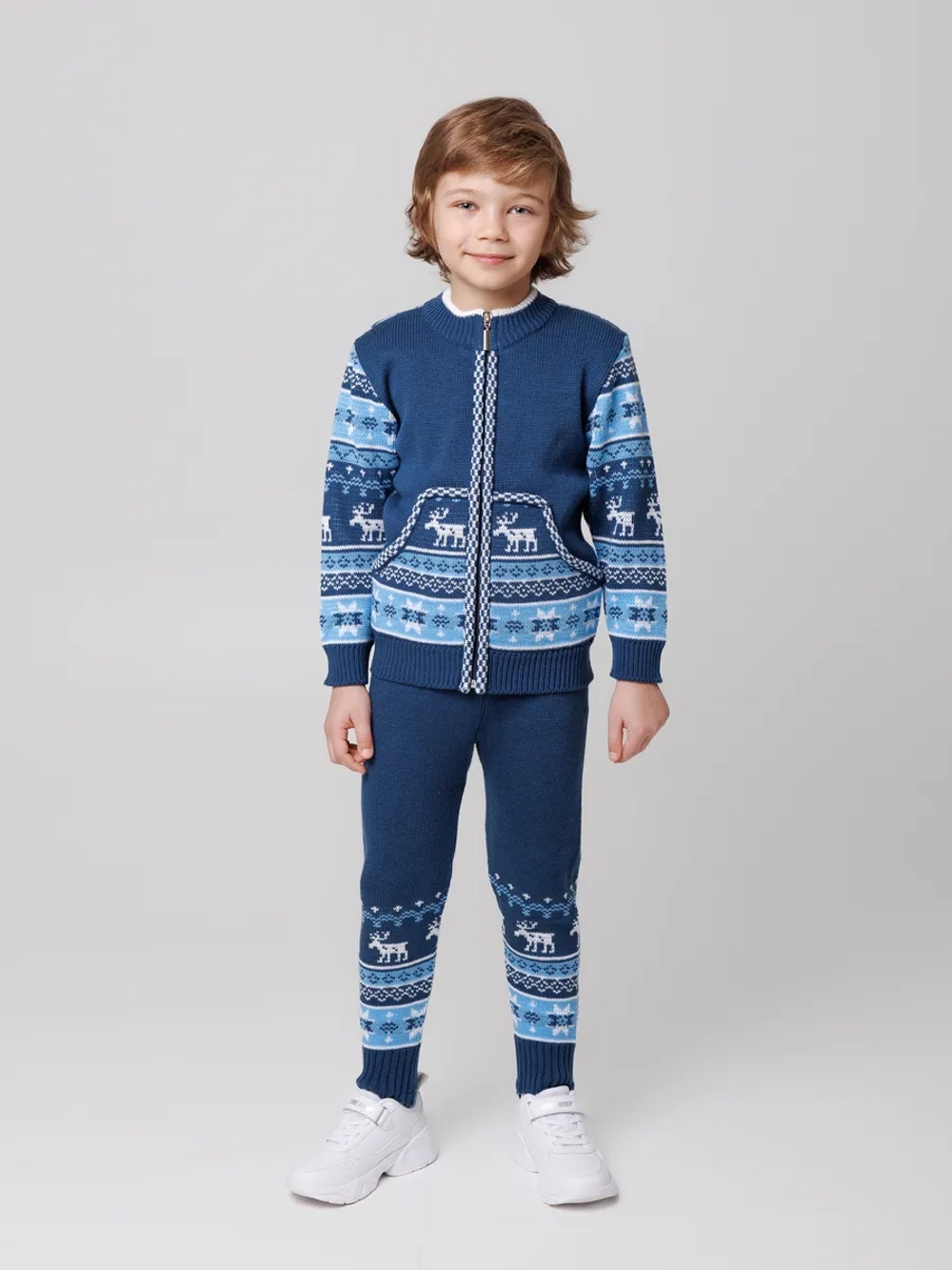 Кофта вязаная на молнии