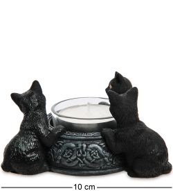 Veronese WS-1161 Статуэтка-подсвечник «Три черных кота»