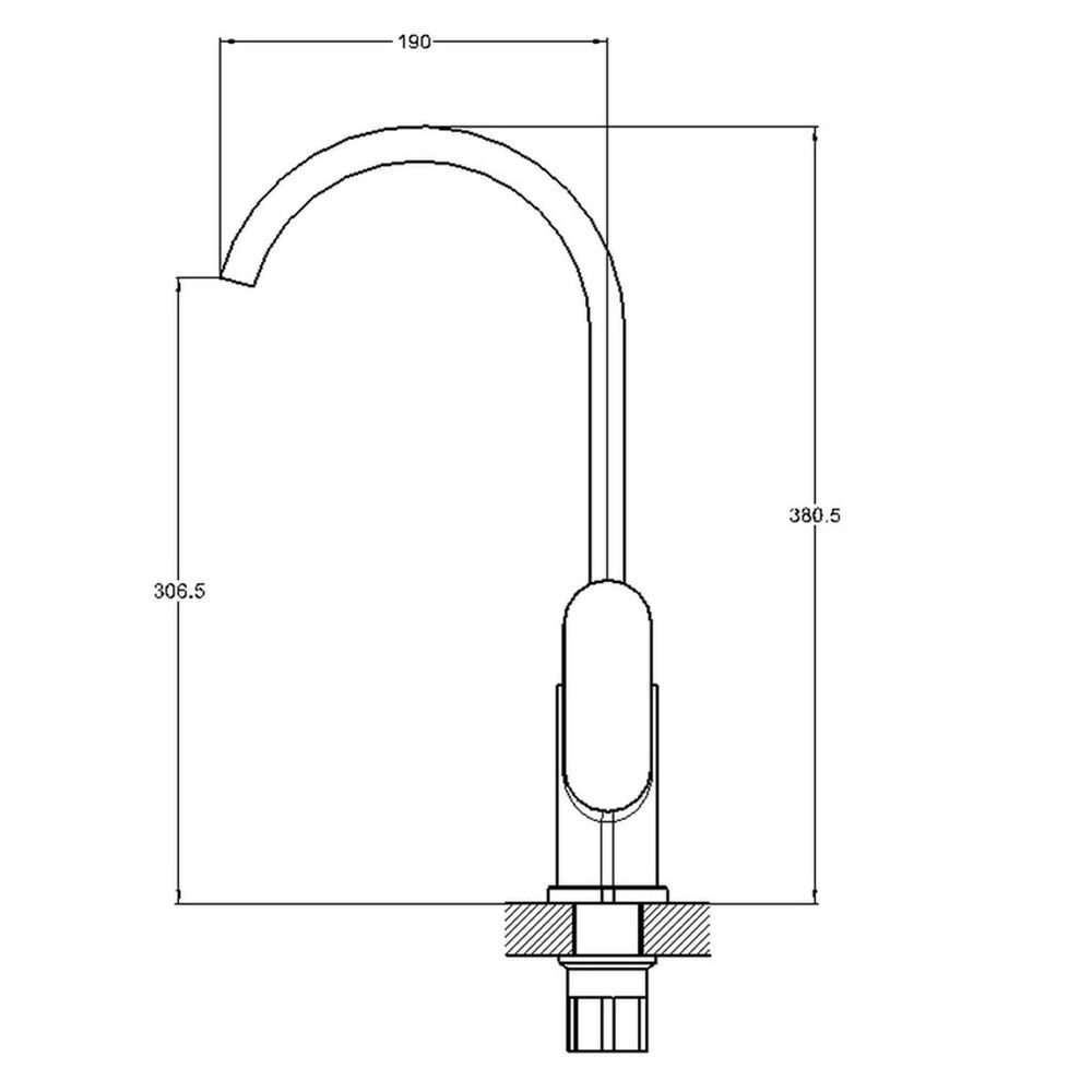 Смеситель для кухни, G.lauf, с картриджем, хром, NOB4-A128