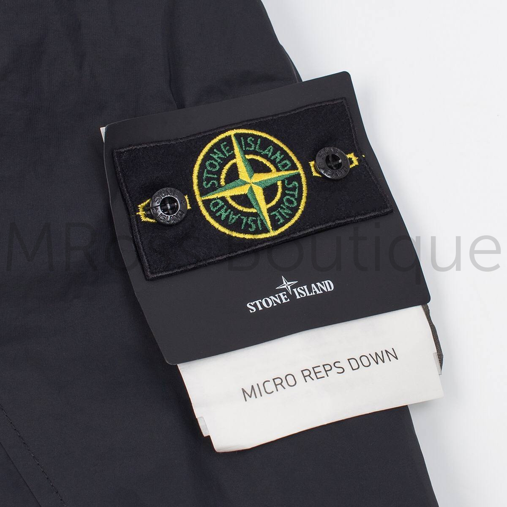 Мужская черная куртка Stone Island Micro Reps Down 40826