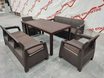 Обеденный комплект под ротанг YALTA FAMILY MAXI SET