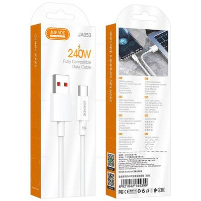 JOKADE JA053, кабель 240W для зарядки и передачи данных на устройства type-c