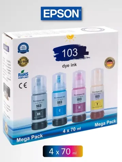 Чернила SUNWEL 103/101 для принтера EPSON, набор 4х70 мл