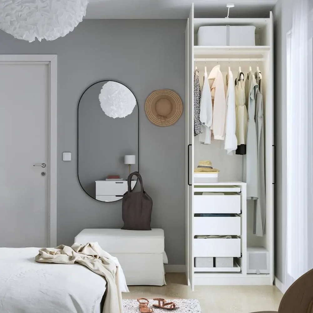 Платяной шкаф - IKEA PAX/FARDAL, 75x60x236 см, белый ПАКС/ФАРДАЛЬ ИКЕА