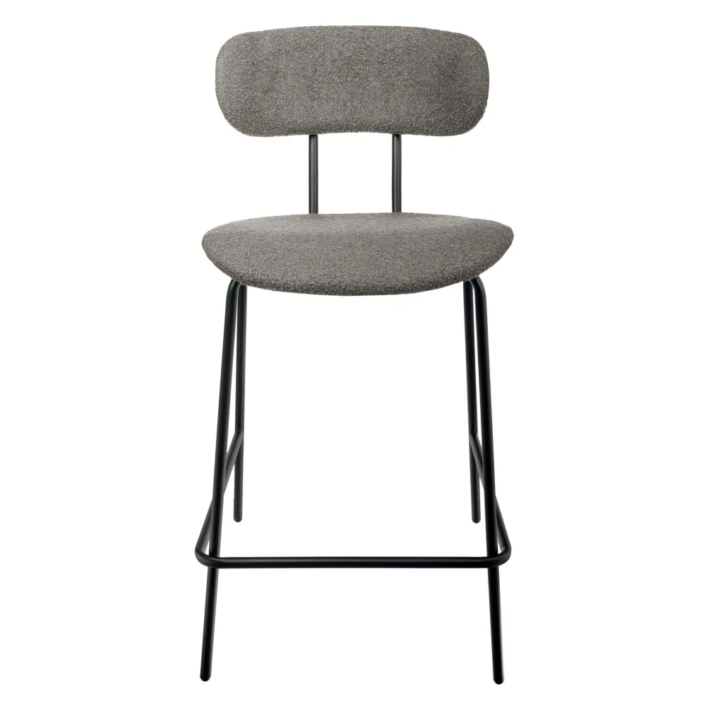 Стул полубарный Ant букле серый