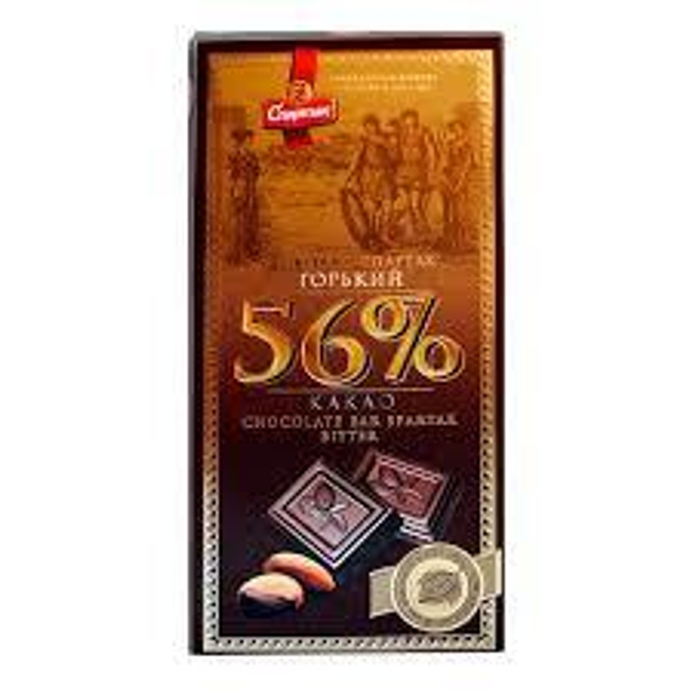 Шоколад Спартак 85г Горький 56%