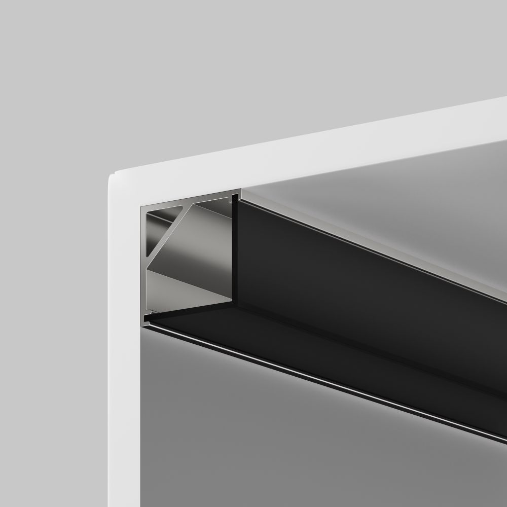 Рассеиватель для профиля 16×16 (Угол, Чёрный, 2 м), Maytoni ALM-1616S-B-DF-2M 642028