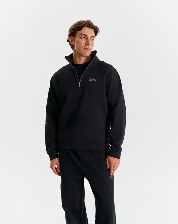 Толстовка Half-zip Logo de base 01 черная - фото 2