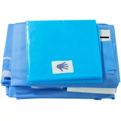 Комплект белья и одежды хирургический стерильный Здравмедтех-К (халат, брюки, бахилы, шапочка-берет «Шарлотта», маска, фартук)