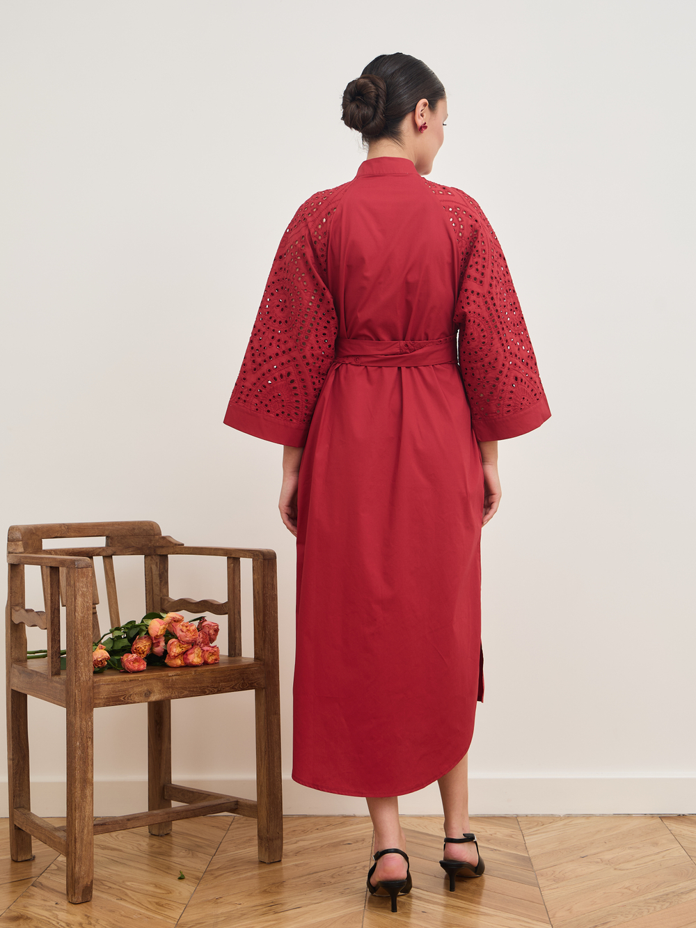 Платье кимоно ажурное