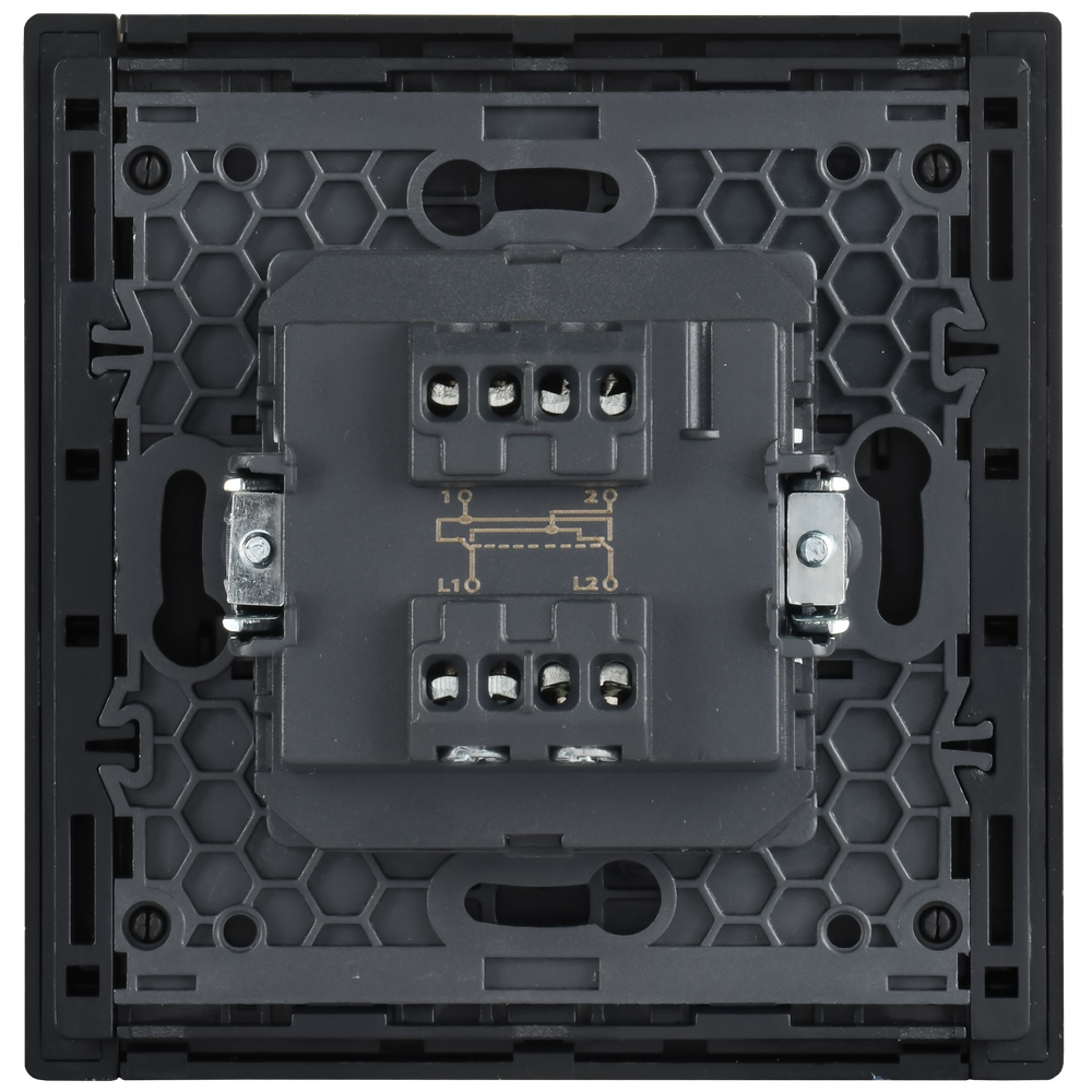 FORTE&PIANO Выключатель 1-клавишный перекрестный 10А FP612M металл шампань IEK
