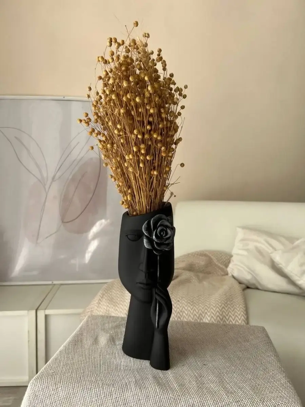 Кашпо - Скульптура - Гипсовая голова Романтик