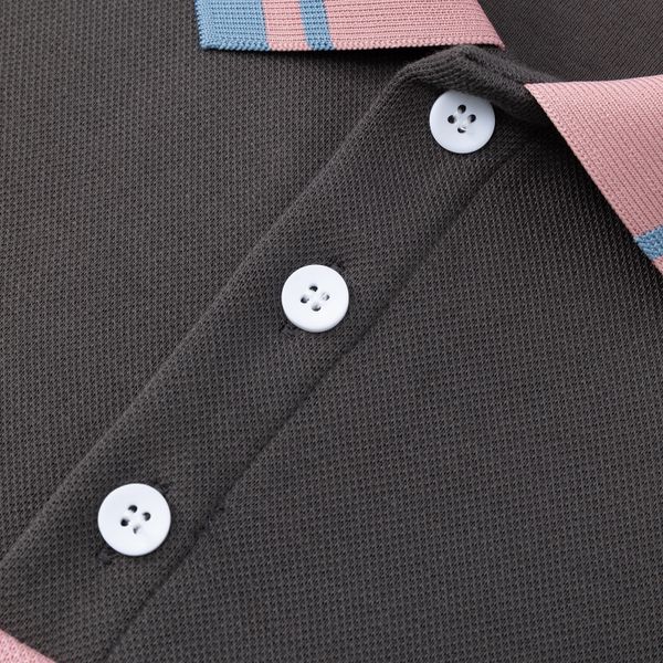 Поло темно-коричневый/лиловый/пыльно-синий - фото 4