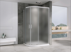 Душевой уголок Abber Schwarzer Diamant 100x90 AG01190M профиль Хром стекло матовое