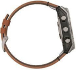 Смарт-часы Garmin Fenix 8 Amoled 51 мм Sapphire Titanium, коричневый ремешок натуральная кожа, 010-02905-40