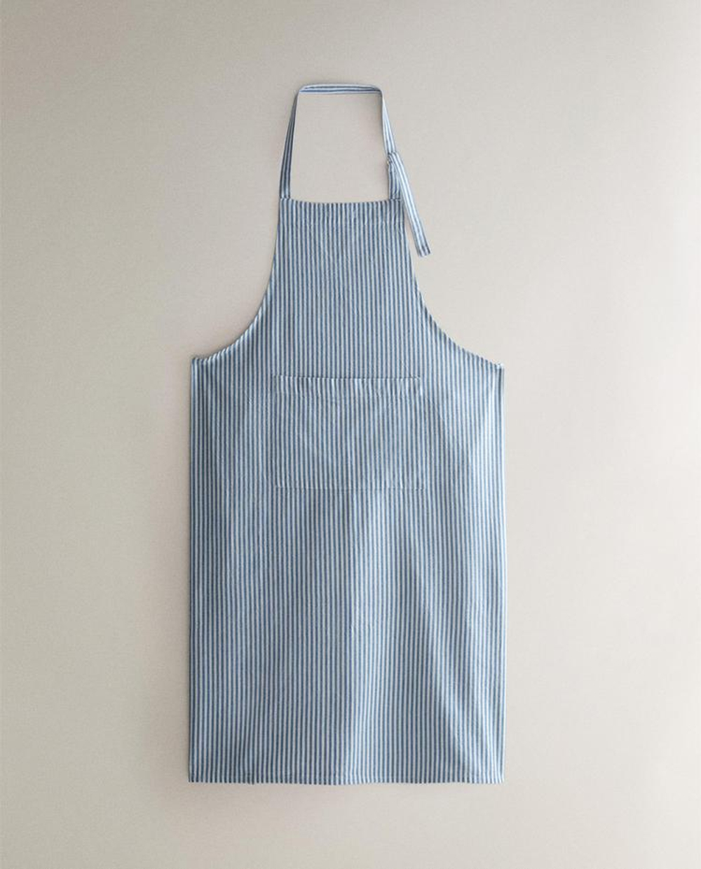 ZARA HOME ХЛОПКОВЫЙ ФАРТУК В ПОЛОСКУ, СИНИЙ