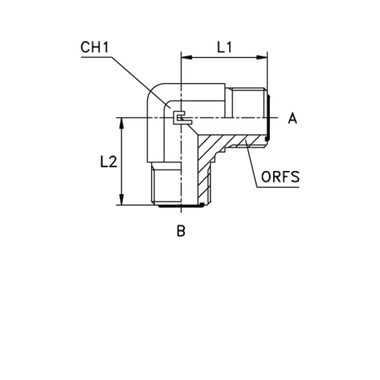 Соединение P90 ORFS 1.7/16 - ORFS 1.3/16