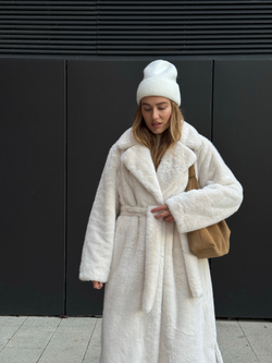 Шуба Lux макси белый