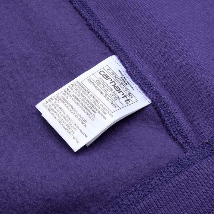 Толстовка мужская Carhartt WIP Hooded American Script артикул:I028279_aura - купить в магазине Дайс