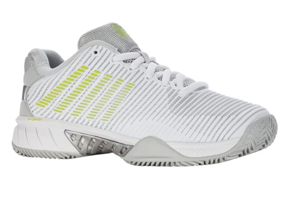 Женские теннисные кроссовки K-Swiss Hypercourt Express 2 HB - white/grey violet/lime green