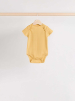 Боди с коротким рукавом для малышей Next E19-797, 5 шт., Бежевый, Светло-желтый, Хаки, Голубой