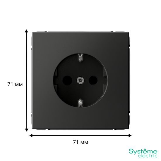 Розетка ArtGallery 16А с заземл. со шторками быстрозажим. клем. механизм базальт SE GAL001445S