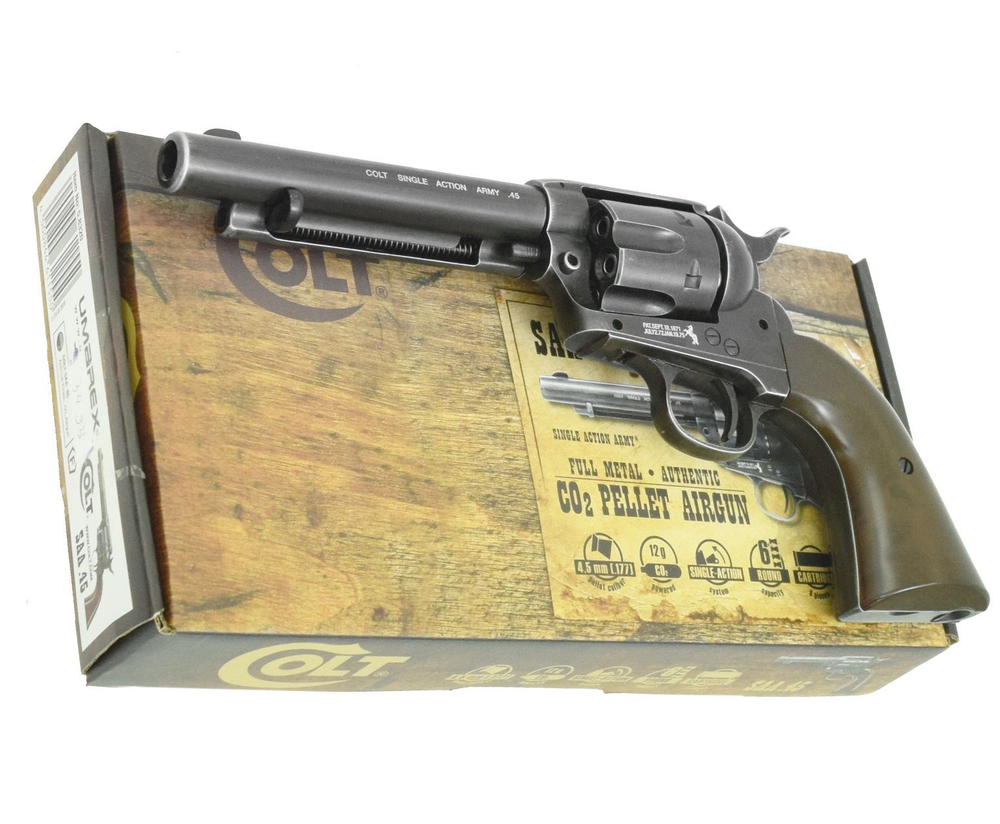 Пневматический револьвер Umarex Colt SAA.45 PELLET Antique