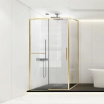 Душевой уголок Vincea Slim Soft VSR-1SS9015CLG 150x90 стекло прозрачное/профиль золото брашированное