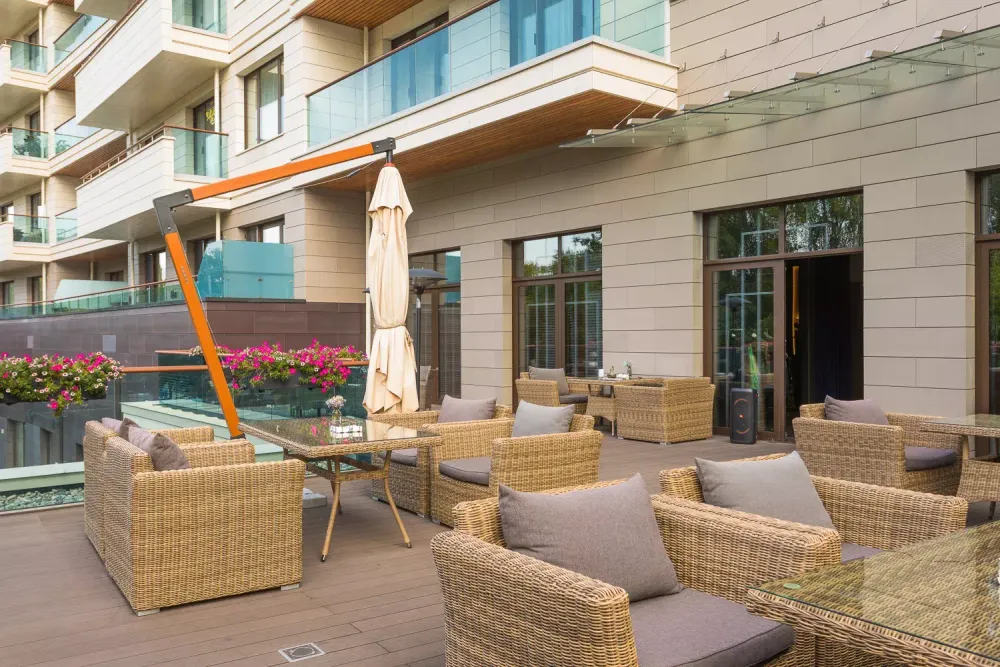 "Капучино" кресло из искусственного ротанга, цвет соломенный