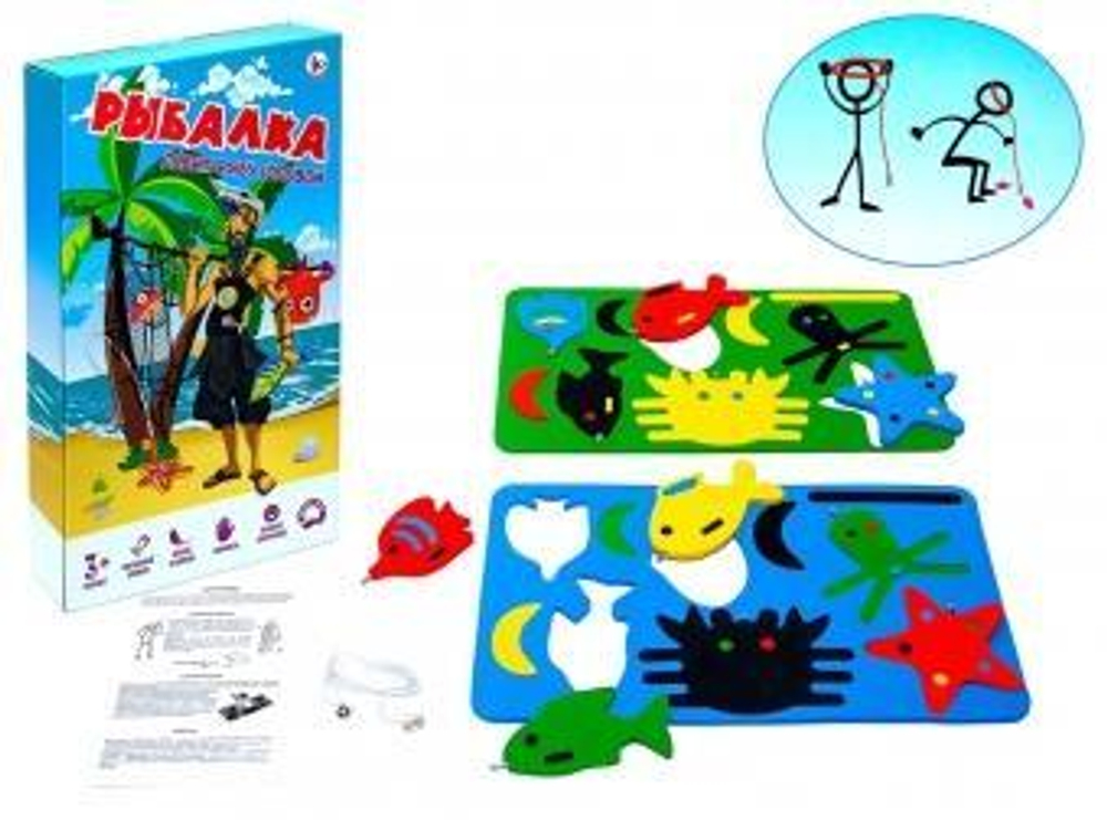 Игра настольная "Рыбалка" ловим рыбу головой (Ракета)