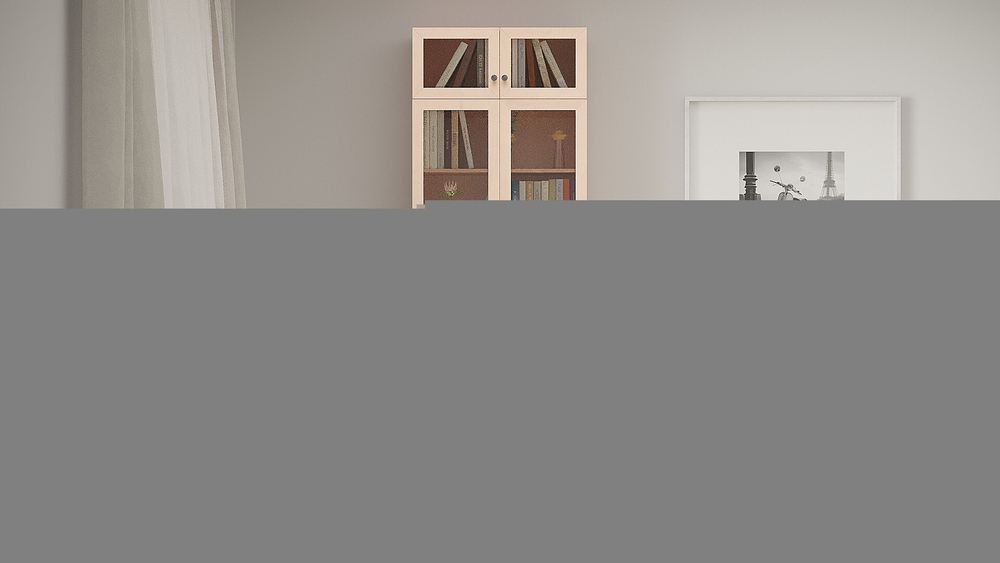 Шкаф книжный Билли 36 Дуб Молочный 8622 80*30*237 см, Светло-бежевый   Фиеста