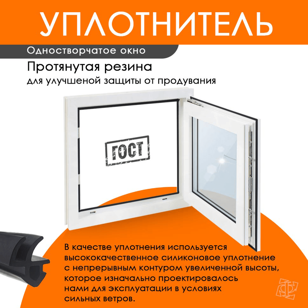 Пластиковое окно 600 х 500 ТермА Эко с поворотно - откидной створкой + Москитная сетка