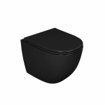 Унитаз подвесной D&K Matrix DT1396025 черный матовый, безободковый, с крышкой микролифт