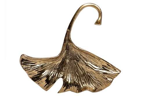 94PR-2022 Декор настенный "Лист гингко" цвет золото 18*3*16см