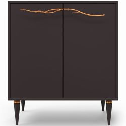 Комод Арт Колор matte Классик Голд с 2 полками Терпкий коричневый матовый