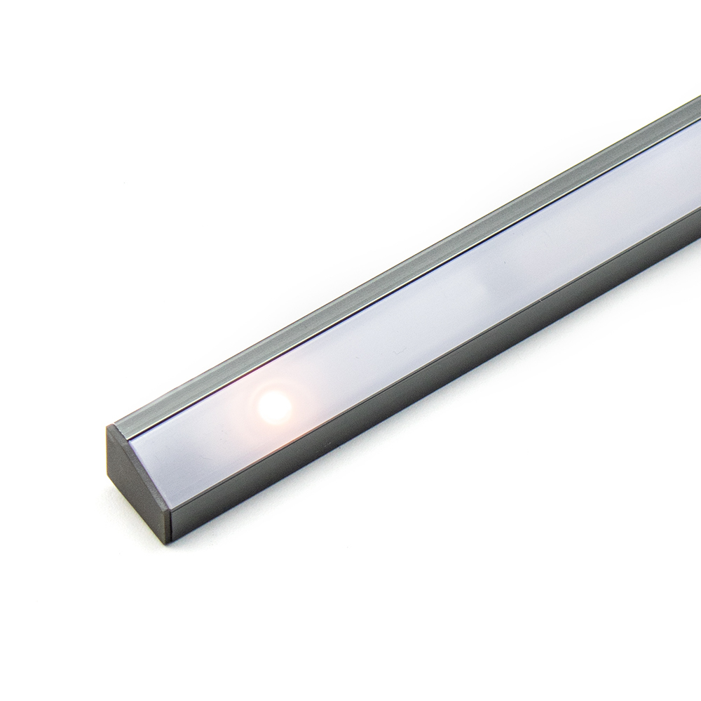 DLIGHT Светодиодный светильник COR MASTER с сенсорным выключателем СЛЕВА, 9.6 W/м, теплый, антрацит