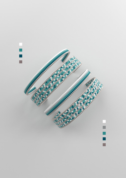 Схема PEYOTE, Схема браслета мозаичное плетение, узор из Miyuki Delica 11/0, файл PDF, №162