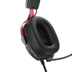 Проводные наушники полноразмерные игровые QCY Heroad VN200 PRO (черно-красные)