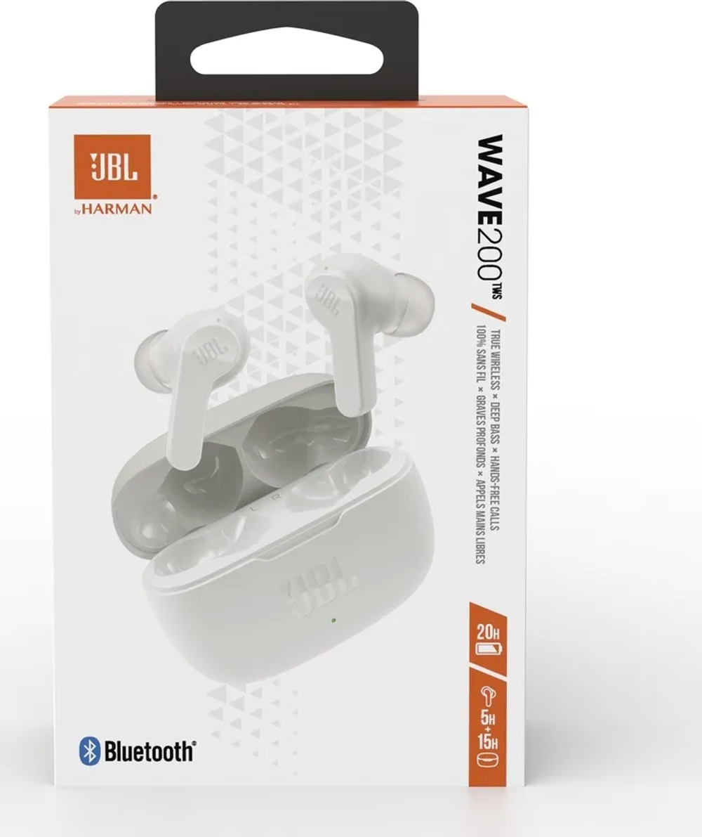 Беспроводные наушники JBL Wave 200TWS Global, USB Type-C, белый