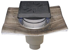 Трап вертикальный, уличный, Ду110, с гидроизоляционным битумным полотном, HL616.1H/1