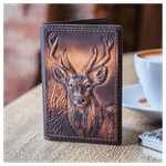 Кожаная обложка на паспорт «Сохатый»