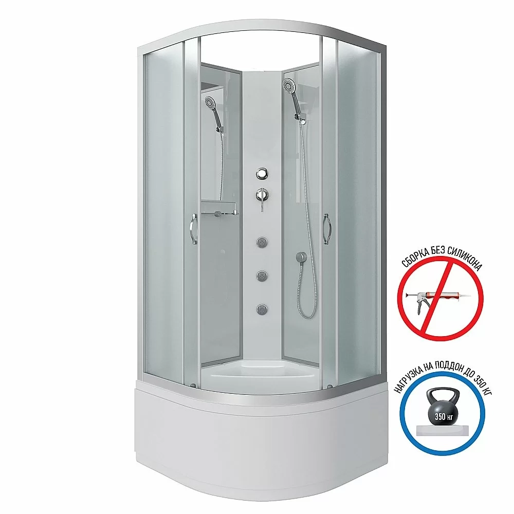Душевая кабина Niagara Classic NG-2307-14BKG 80х80 с гидромассажем